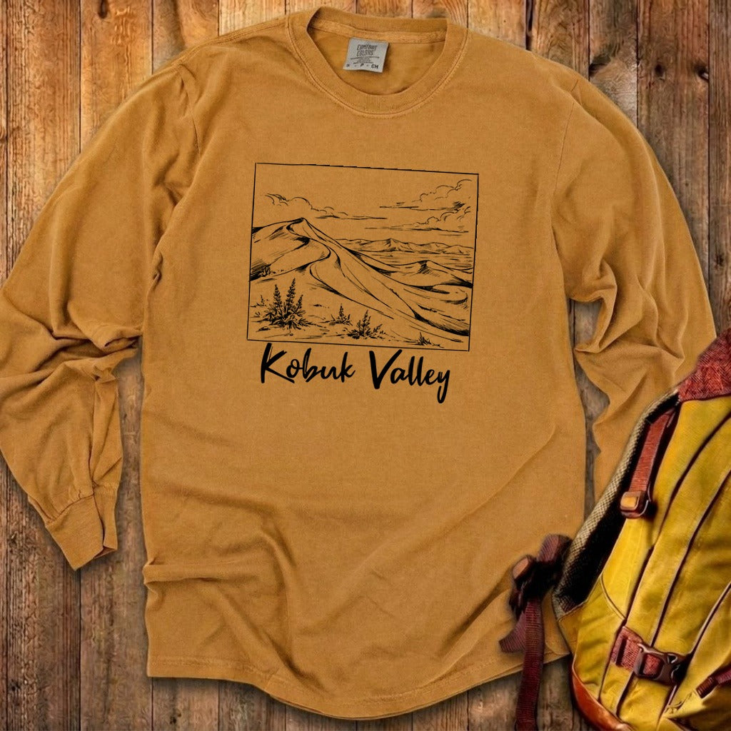 Kobuk Valley Line Drawing Premium Long Sleeve