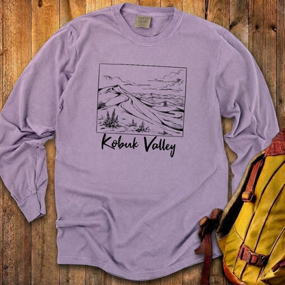 Kobuk Valley Line Drawing Premium Long Sleeve
