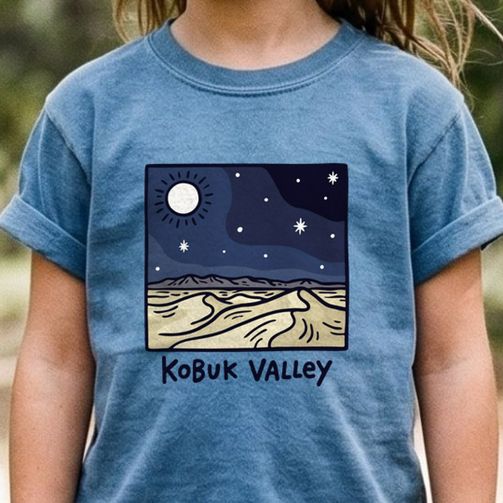 Kobuk Valley National Park at Night Kids Cotton T-Shirt