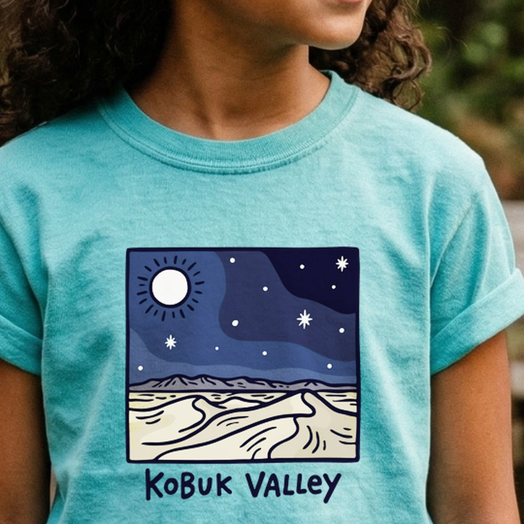 Kobuk Valley National Park at Night Kids Cotton T-Shirt