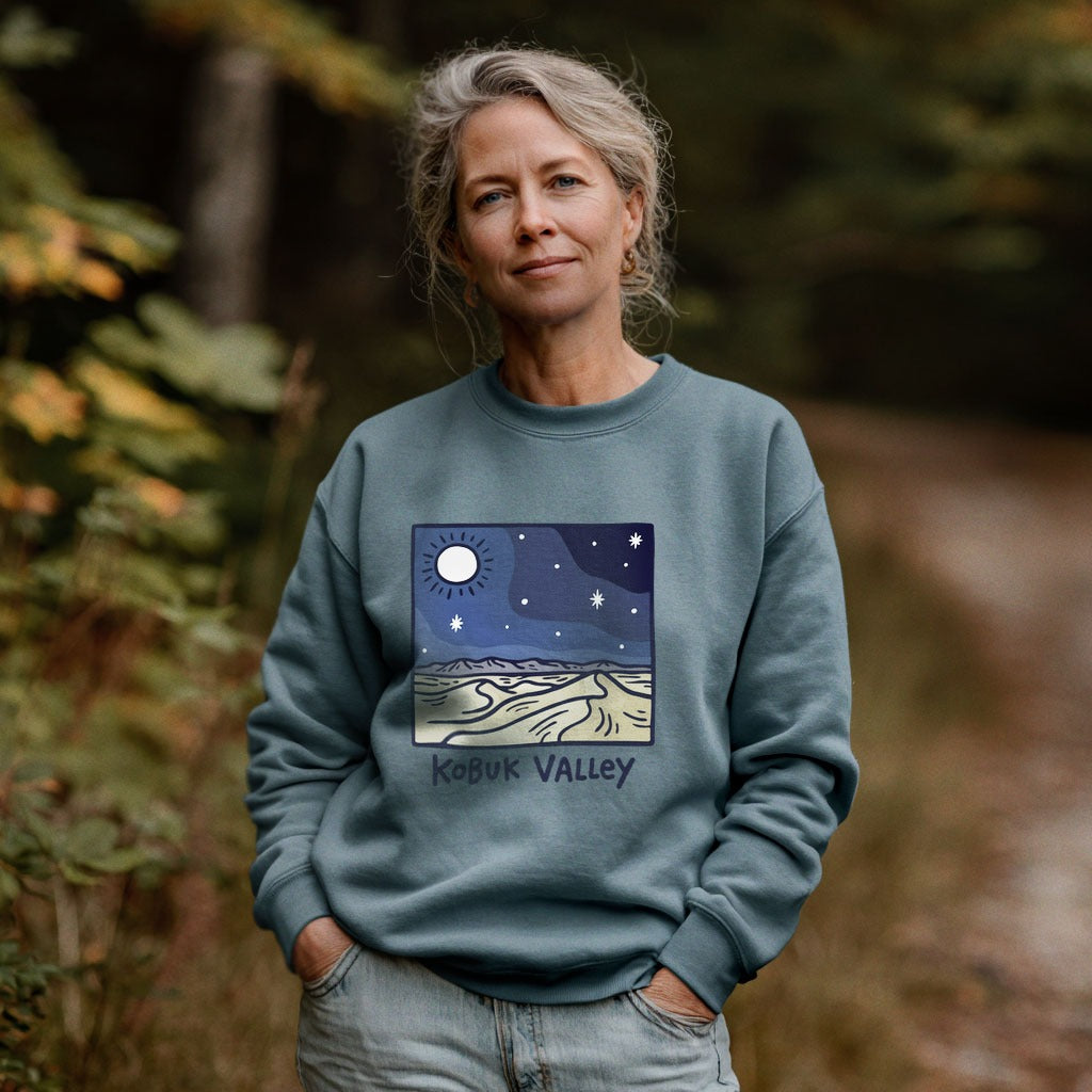 Kobuk Valley National Park at Night Crewneck Sweatshirt