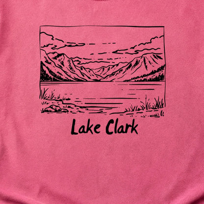 Lake Clark Line Drawing Cotton T-Shirt