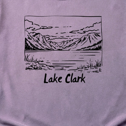 Lake Clark Line Drawing Cotton T-Shirt