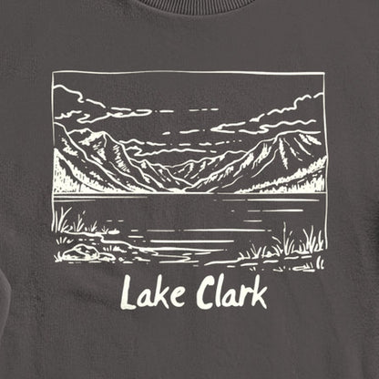 Lake Clark Line Drawing Crewneck Sweatshirt
