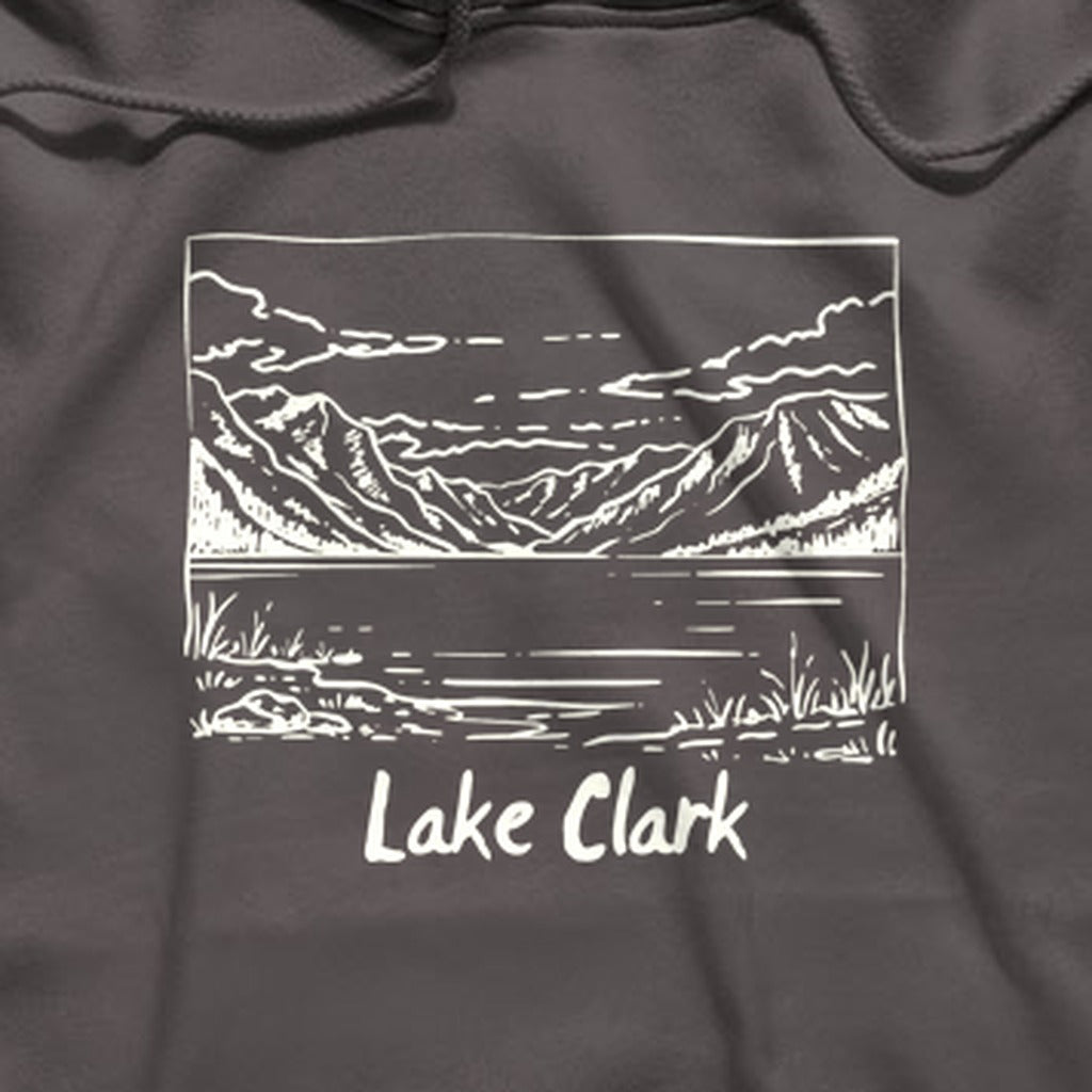 Lake Clark Line Drawing Hoodie