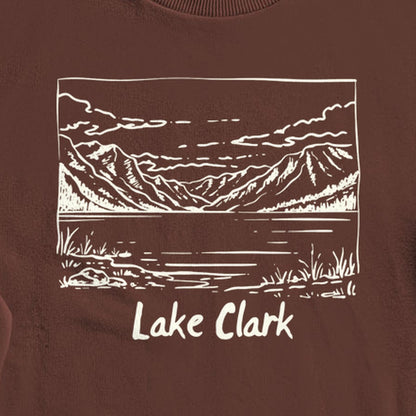 Lake Clark Line Drawing Crewneck Sweatshirt