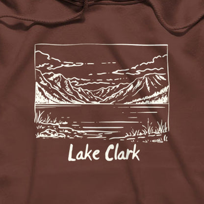 Lake Clark Line Drawing Hoodie