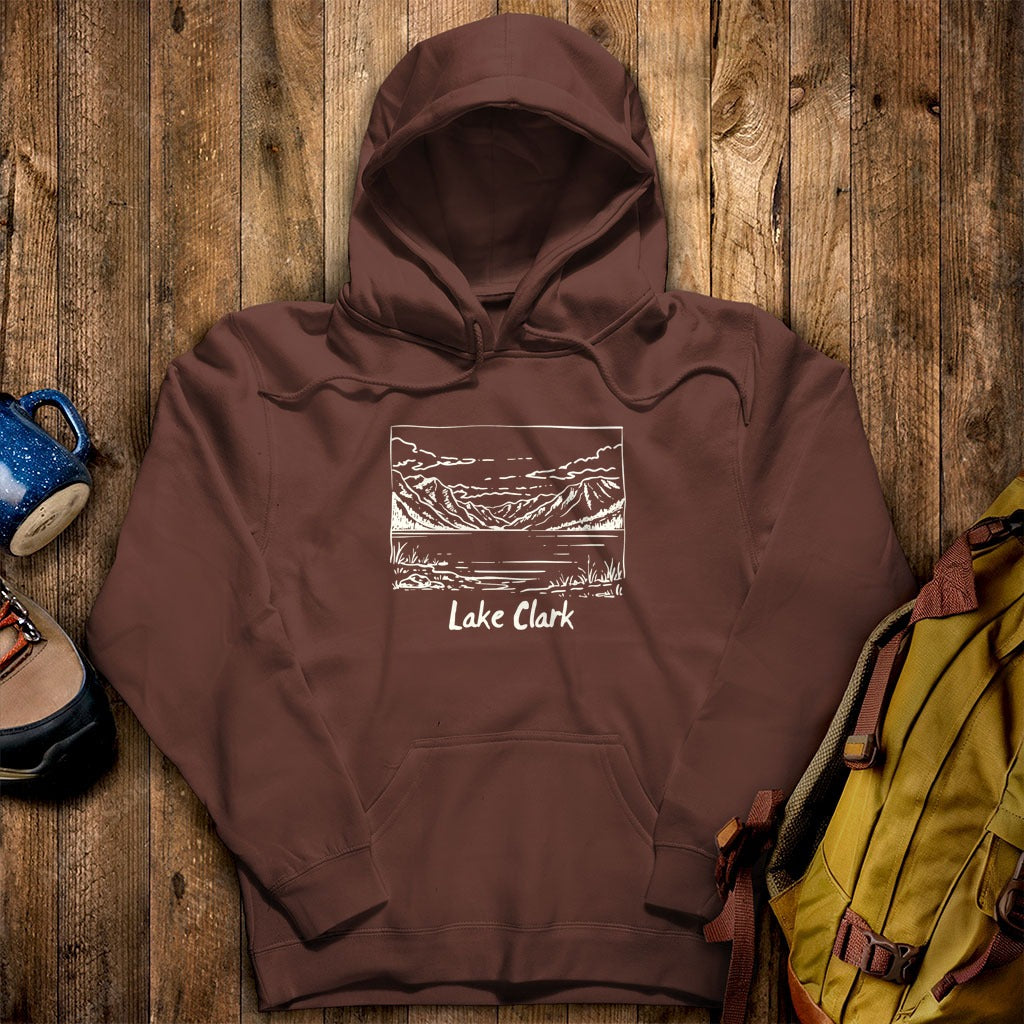 Lake Clark Line Drawing Hoodie