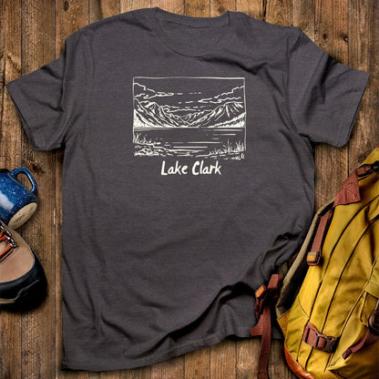 Lake Clark Line Drawing T-Shirt