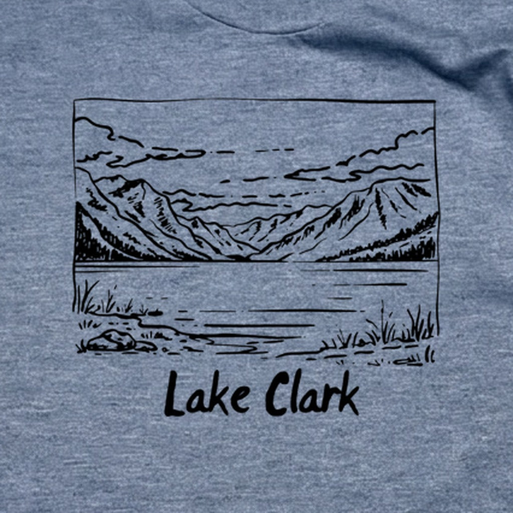 Lake Clark Line Drawing T-Shirt