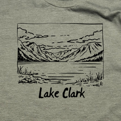 Lake Clark Line Drawing T-Shirt