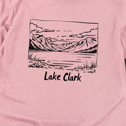 Lake Clark Line Drawing Premium Long Sleeve