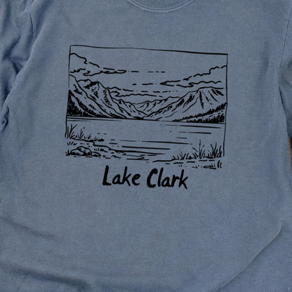 Lake Clark Line Drawing Premium Long Sleeve