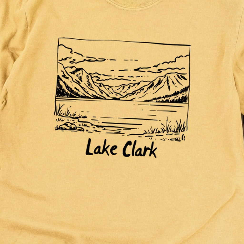 Lake Clark Line Drawing Premium Long Sleeve