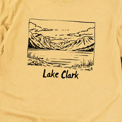 Lake Clark Line Drawing Premium Long Sleeve