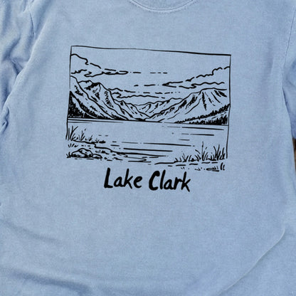 Lake Clark Line Drawing Premium Long Sleeve
