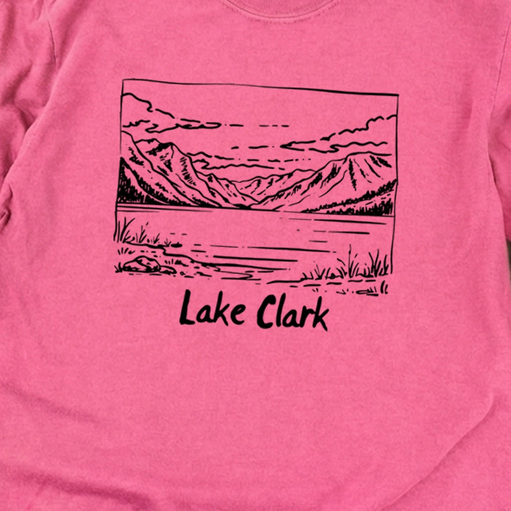 Lake Clark Line Drawing Premium Long Sleeve