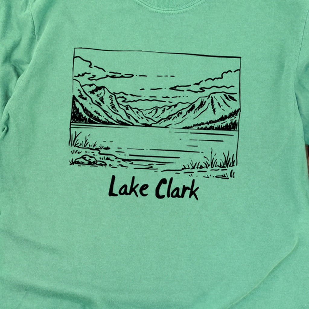 Lake Clark Line Drawing Premium Long Sleeve
