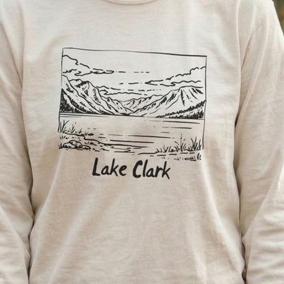 Lake Clark Line Drawing Premium Long Sleeve