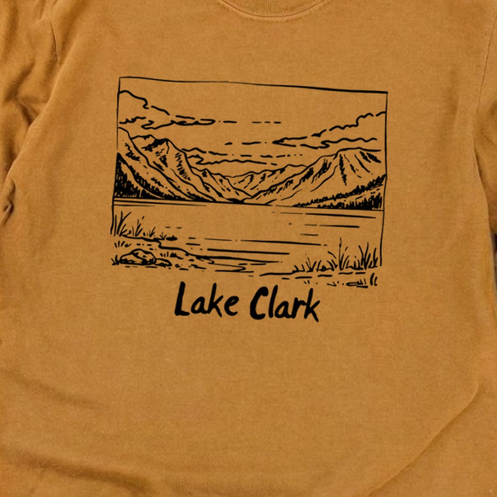 Lake Clark Line Drawing Premium Long Sleeve