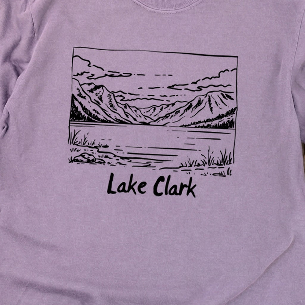 Lake Clark Line Drawing Premium Long Sleeve