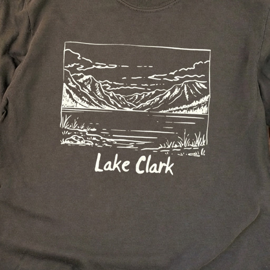 Lake Clark Line Drawing Premium Long Sleeve