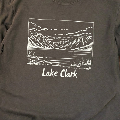 Lake Clark Line Drawing Premium Long Sleeve