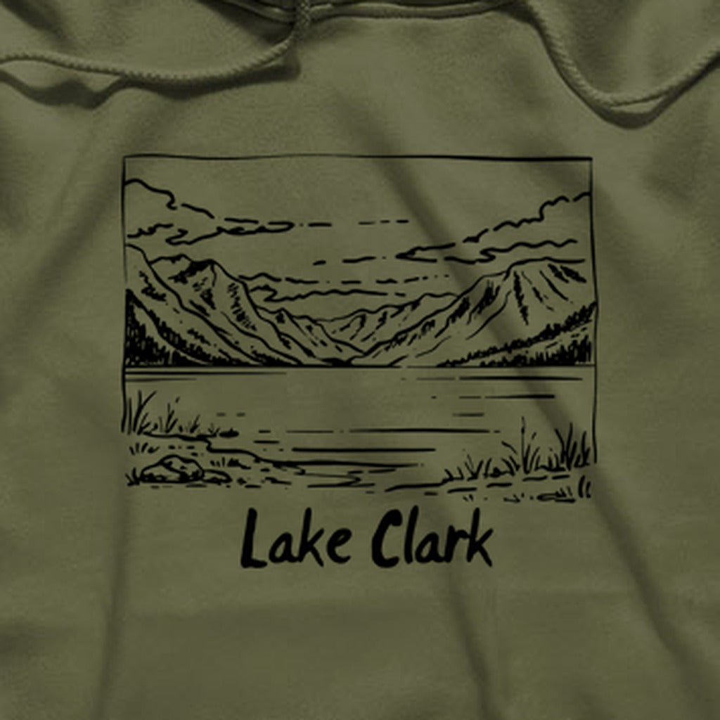 Lake Clark Line Drawing Hoodie
