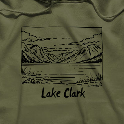 Lake Clark Line Drawing Hoodie