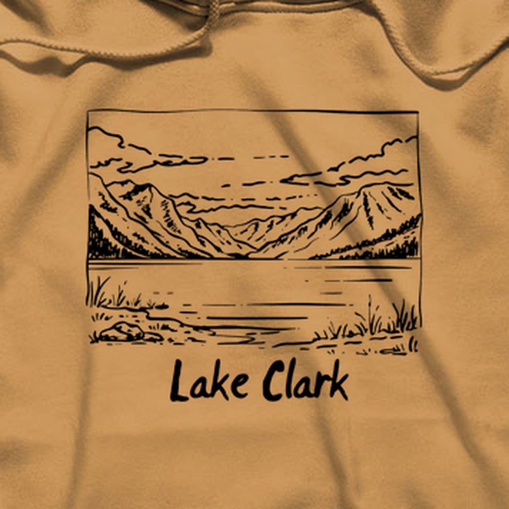 Lake Clark Line Drawing Hoodie