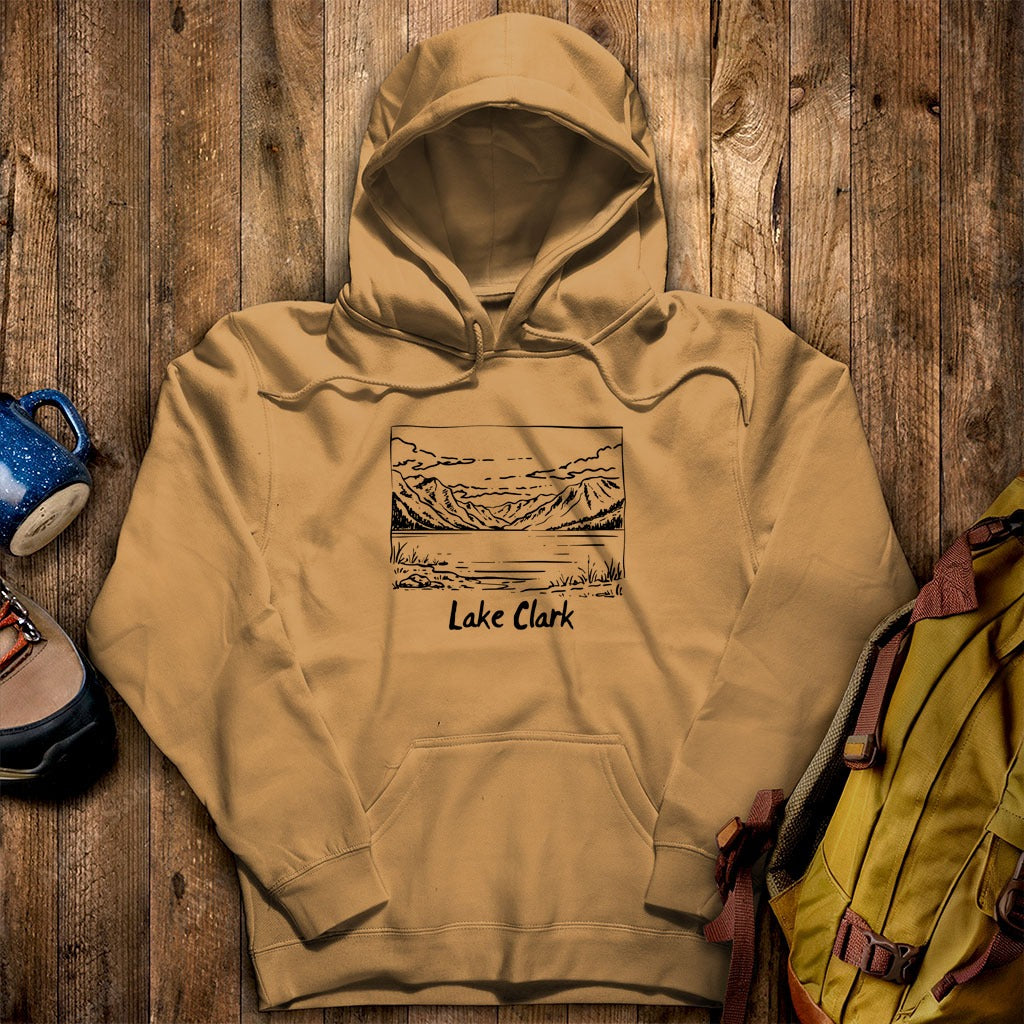 Lake Clark Line Drawing Hoodie