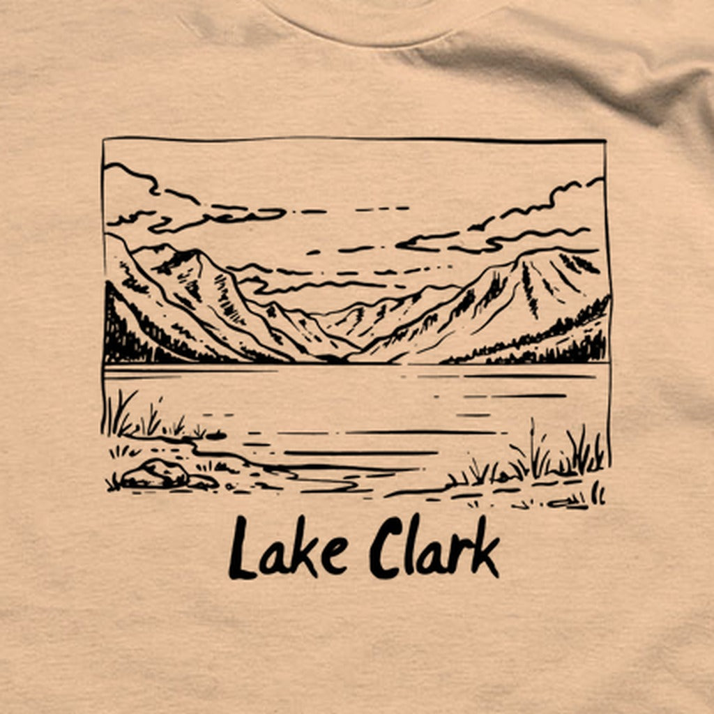 Lake Clark Line Drawing T-Shirt