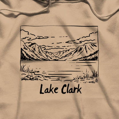 Lake Clark Line Drawing Hoodie