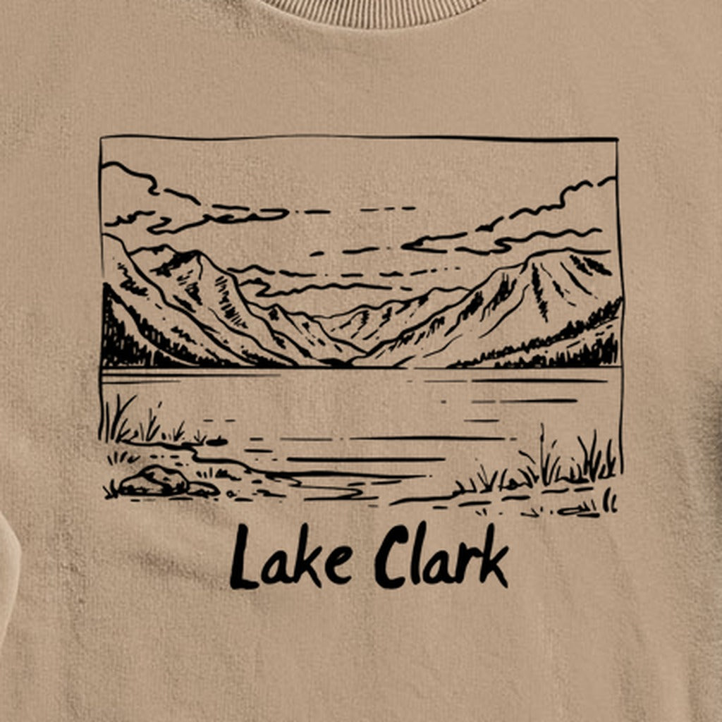 Lake Clark Line Drawing Crewneck Sweatshirt