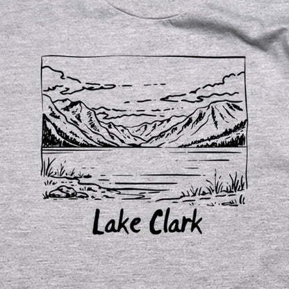 Lake Clark Line Drawing T-Shirt
