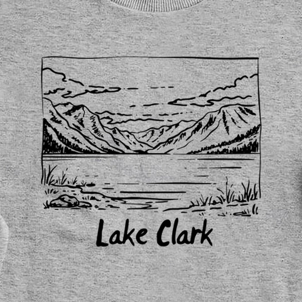 Lake Clark Line Drawing Crewneck Sweatshirt