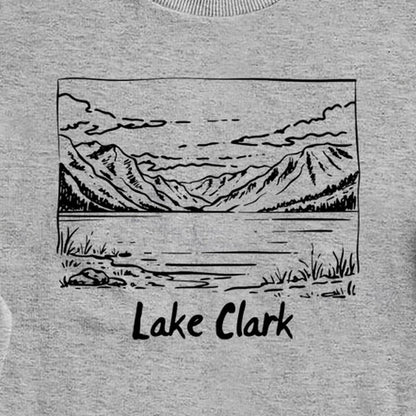 Lake Clark Line Drawing Crewneck Sweatshirt