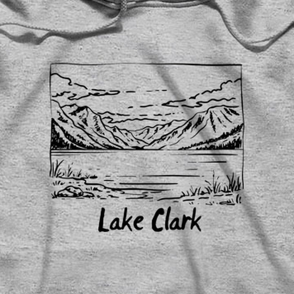 Lake Clark Line Drawing Hoodie