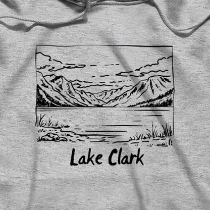 Lake Clark Line Drawing Hoodie