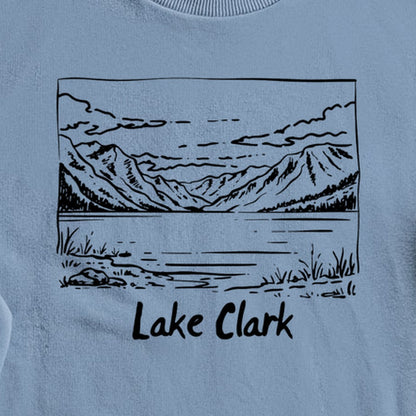 Lake Clark Line Drawing Crewneck Sweatshirt