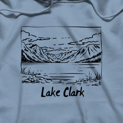 Lake Clark Line Drawing Hoodie