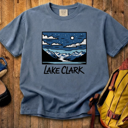 Lake Clark at Night Cotton T-Shirt