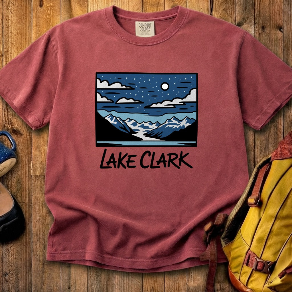 Lake Clark at Night Cotton T-Shirt