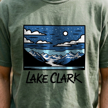 Lake Clark at Night Cotton T-Shirt