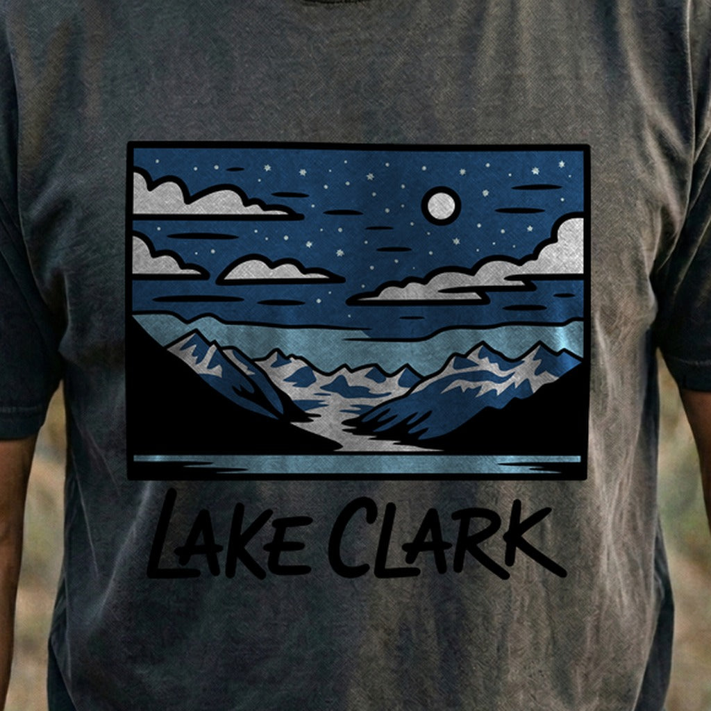Lake Clark at Night Cotton T-Shirt