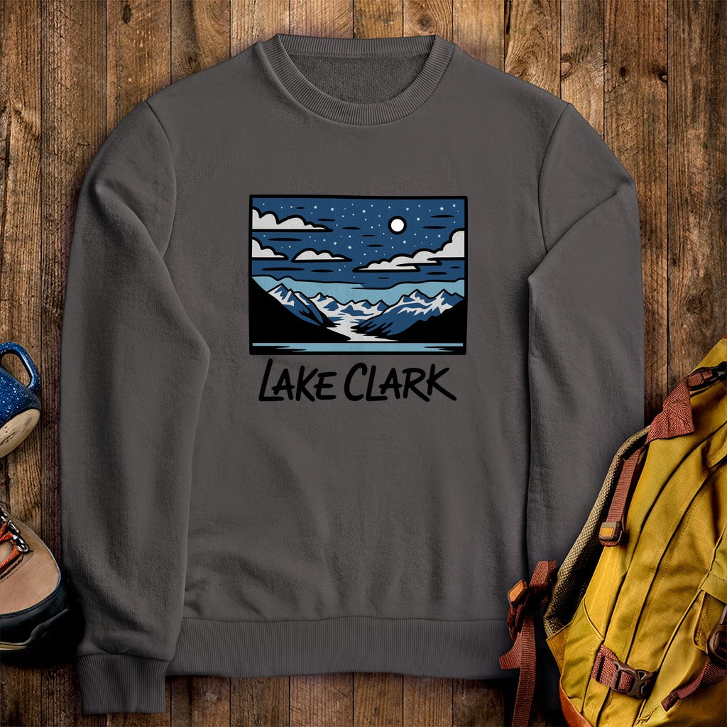 Lake Clark at Night Crewneck Sweatshirt