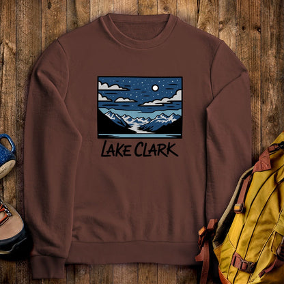 Lake Clark at Night Crewneck Sweatshirt