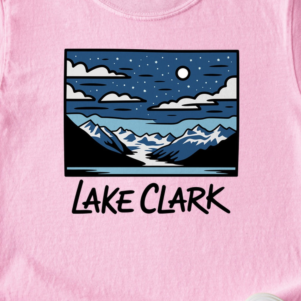 Lake Clark at Night Kids Cotton T-Shirt