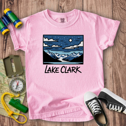 Lake Clark at Night Kids Cotton T-Shirt