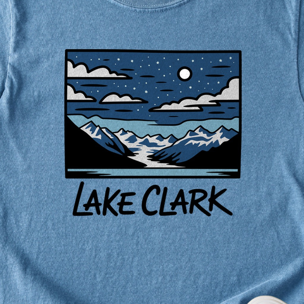 Lake Clark at Night Kids Cotton T-Shirt